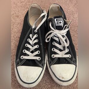 Black and white womens low top converse